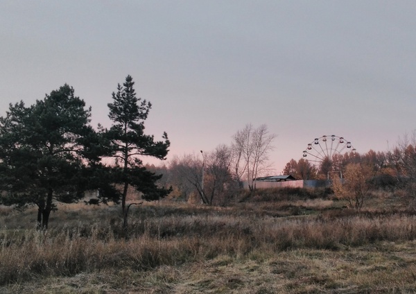 Ferris wheel - My, Photo, The park, Ferris wheel, , Telephone, Sunset, 