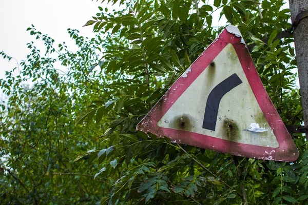 In one of the small villages, I found the only sign for the whole village - Sky, My, Rust, Signs, Greenery