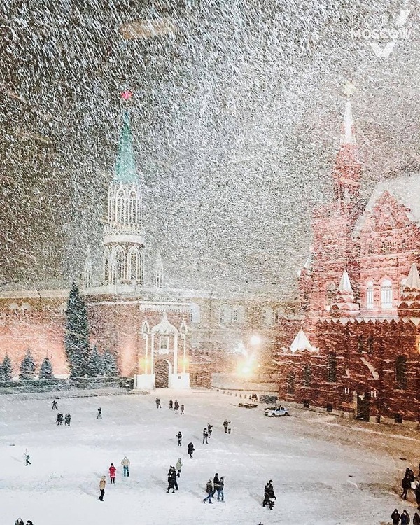 Moscow - Moscow, Snow, the Red Square