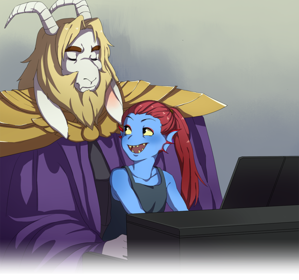 She's Playing Piano Undertale, Asgore, Undyne, Chara, 