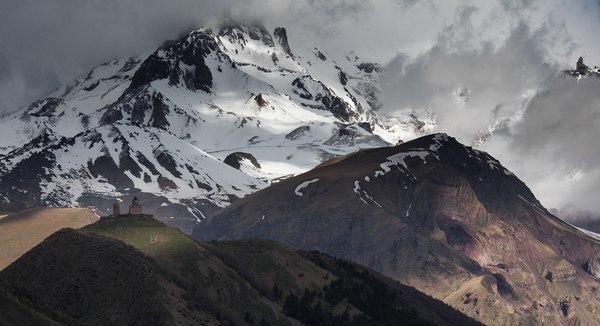 Gergeti - My, Photographer, Georgia, Kazbegi, Trinity Church, Gergeti