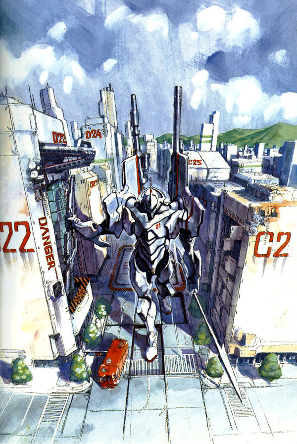 Evangelion Anime Art, , Evangelion, Eva 01, Sadamoto Yoshiyuki