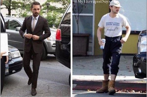 How I looked on my first day at work and how I go to work now - Work, Dress code, Shia LaBeouf