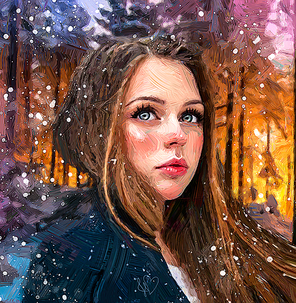 Digital oil painting portrait  , , 