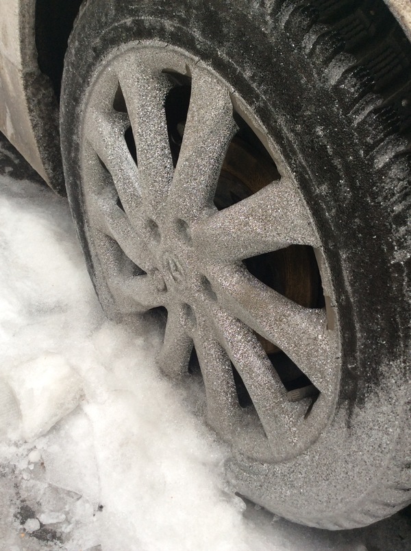 I have long wanted to afford diamond wheels, it seems the weather heard me! - Car, Tires and rims, Weather, Tires