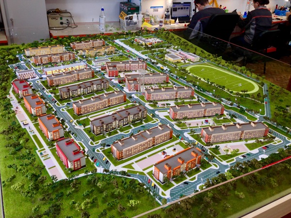 Model of a residential complex in the suburbs of Ufa - My, Layout, Residential quarter, Residential complex, Layout