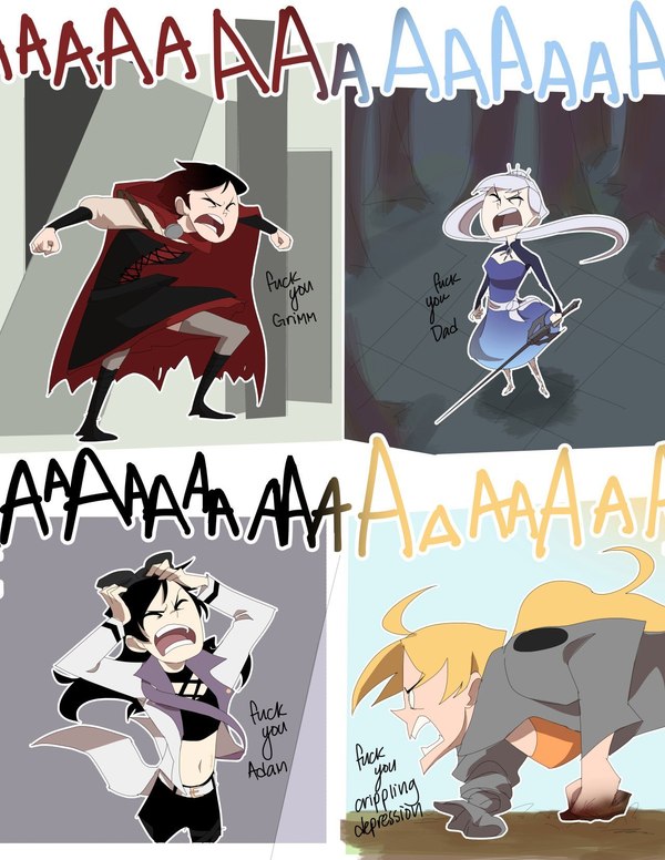 Volume 4 in a nutshell RWBY, Ruby Rose, Weiss Schnee, Blake Belladonna, Yang Xiao Long, , ,  