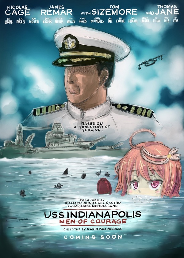 USS Indianapolis Kantai Collection, Anime Art, I-58,  , ,  