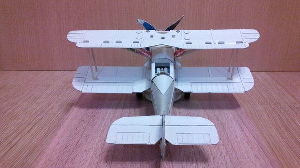 Самодельная модель биплана из картона. papercraft, стендовый моделизм, Своими руками, длиннопост