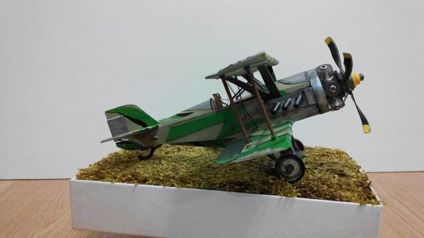 Самодельная модель биплана из картона. papercraft, стендовый моделизм, Своими руками, длиннопост