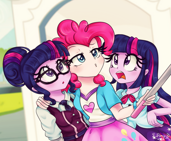 Selfie with the Twilights My Little Pony, Equestria Girls, Pinkie Pie, Twilight sparkle,   