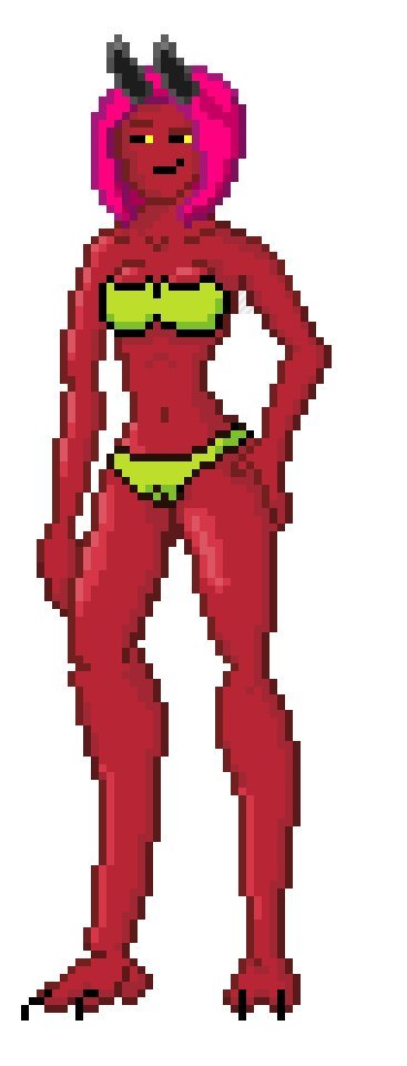 I'm new to pixel art, just want to try my hand at this style. Here is one of the first drawings. If not difficult, then I would like criticism - My, Monster girl, Pixel Art