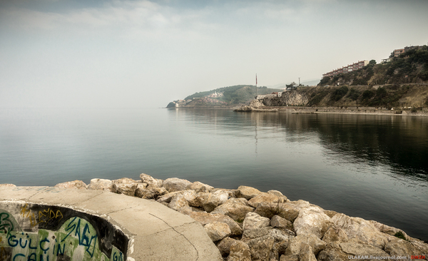 Foggy Mudanya. - My, Photo, The photo, Sea, Fog, A boat, Turkey, Sea of Marmara, Bursa