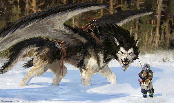 Malamute Dragon - Art, Bogdan-Mrk, The Dragon