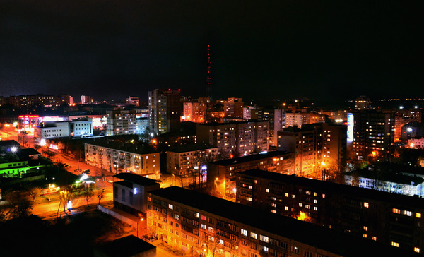 Night Kirov - My, Photo, Kirov, Town, I want criticism