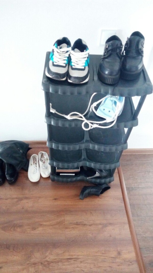 DIY shoe rack - A shelf, Shoes, My, Box, With your own hands, cat, Longpost