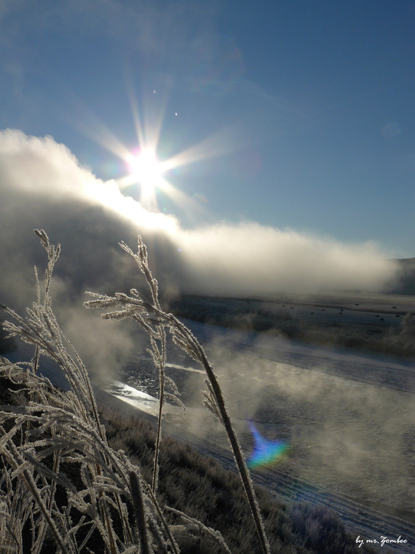 november mist - My, Ingoda, Transbaikalia, Fog, Morning, 