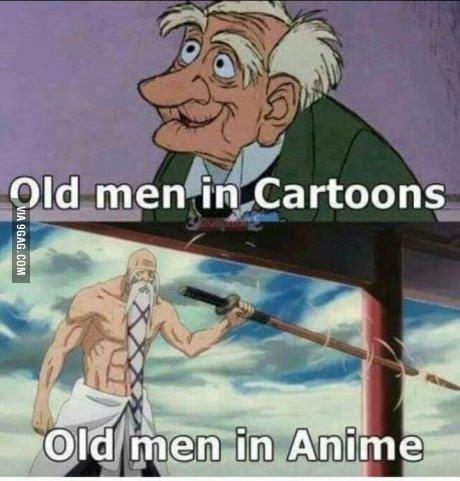 Пожилые в мультиках - пожилые в аниме