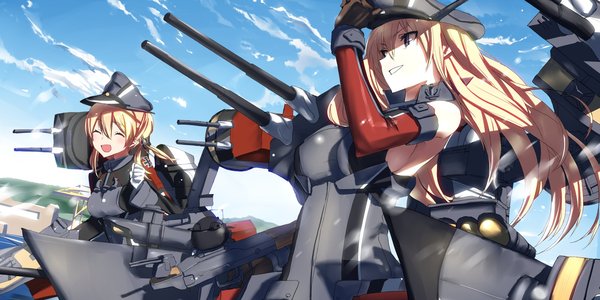 Bismarck & Prinz Eugen , Anime Art, Kantai Collection, Bismarck, Prinz Eugen