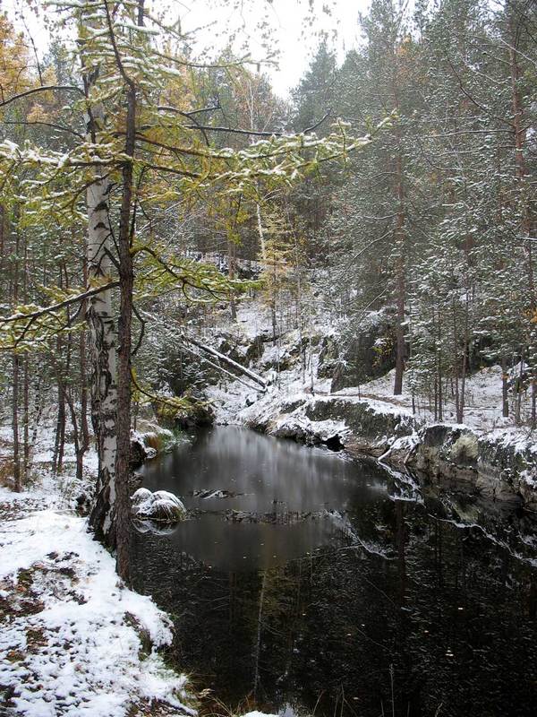 Ural. Abandoned Quarry in October. - My, Photo, Southern Urals, Longpost