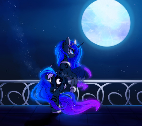 Full Moon My Little Pony, Princess Luna, Арт, Magnaluna