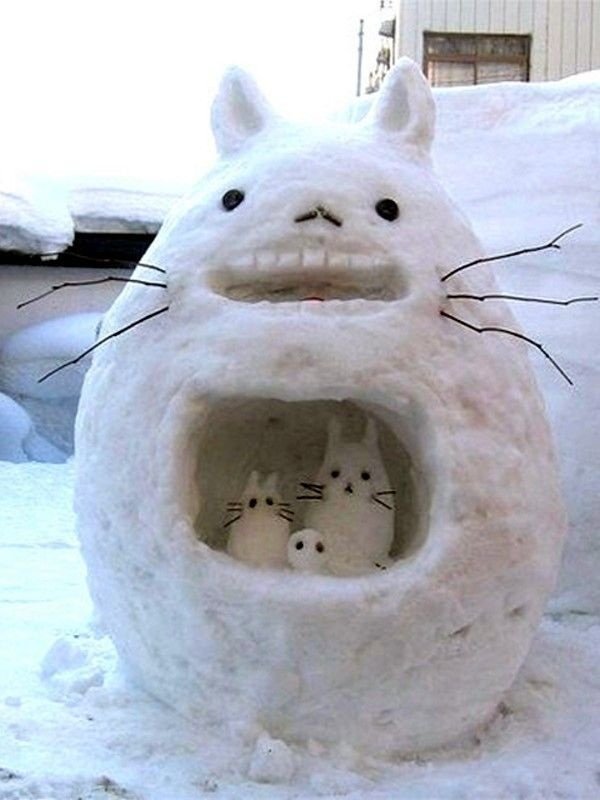 Totorovichok - Totoro, snowman, cat