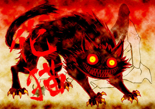 Мифология Японии. Кошки-демоны Япония, Мифология, Легенда, История, Кот, Неко, Гифка, Длиннопост