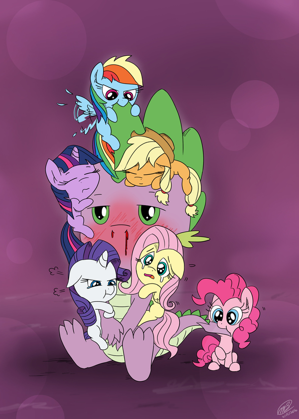 Attack on Spike My Little Pony, Mane 6, Spike