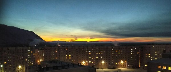 sunrise - My, Talnakh, Norilsk, For subscribers, Sunrise