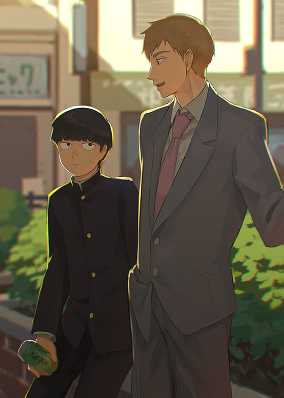    , , Anime Art, Mob Psycho 100, Kageyama Shigeo, Arataka Reigen