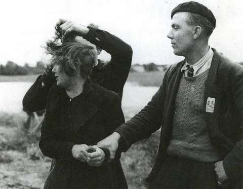 The war with women in France after the end of World War II. - , Humiliation, Longpost