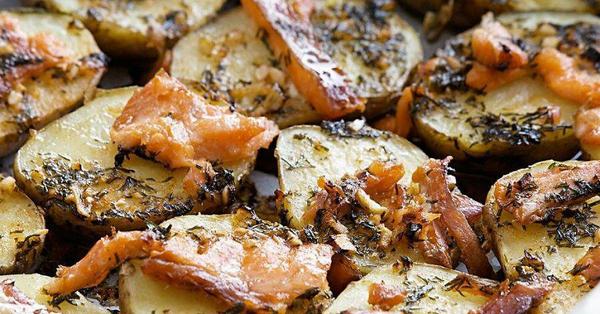 Salmon with potatoes - A fish, Potato, Dinner, Recipe, Cook's Diary