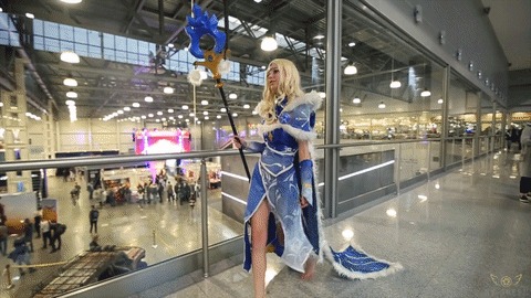 Rylai Dota 2 Косплей, Русский косплей, Dota, Dota 2, Crystal maiden, Rylai, AkinaGasai, Гифка
