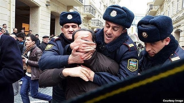 Police in the city of Baku. Unfortunately, many of these ... - NSFW, My, Police, Baku, Rally, It's a pity, Lawlessness, A pity