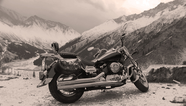 In the mountains - My, Moto, Motorcycles, Yamaha, The mountains, Almaty, My
