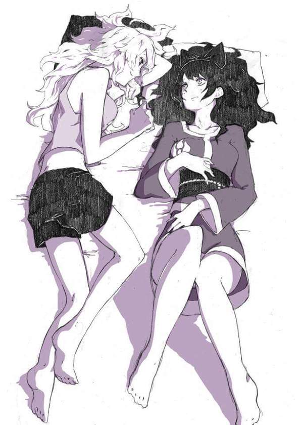 I need some sleep RWBY, Yang Xiao Long, Blake Belladonna, Anime Art, ,  