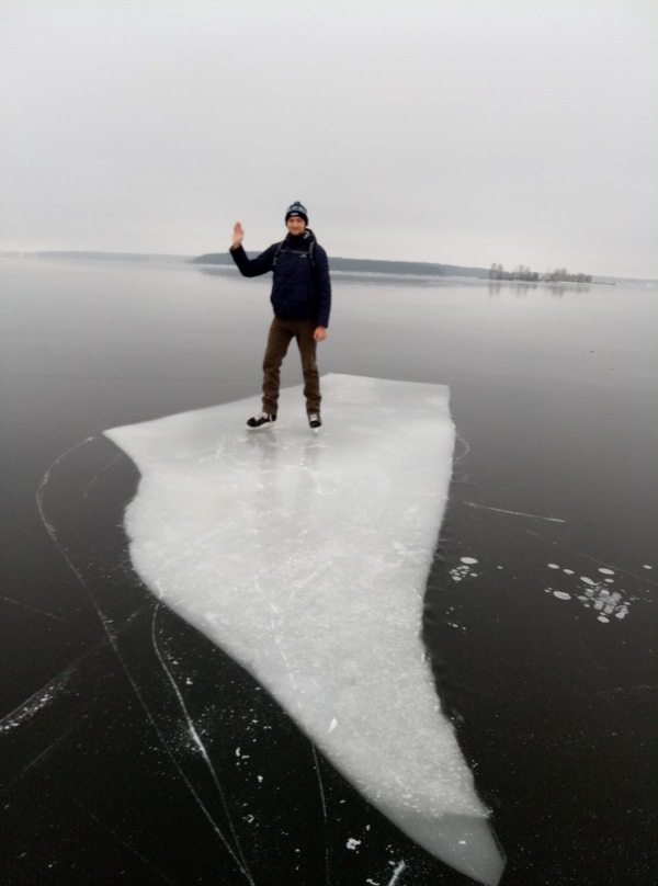 Let mom hear, let mom come... - My, Skates, Ice rink, , Ice floe, River