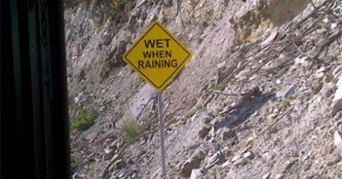 It has not been raining. It has not been raining