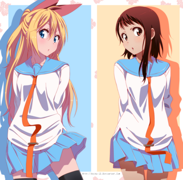 Two pretty - Nisekoi, Anime art, Girls