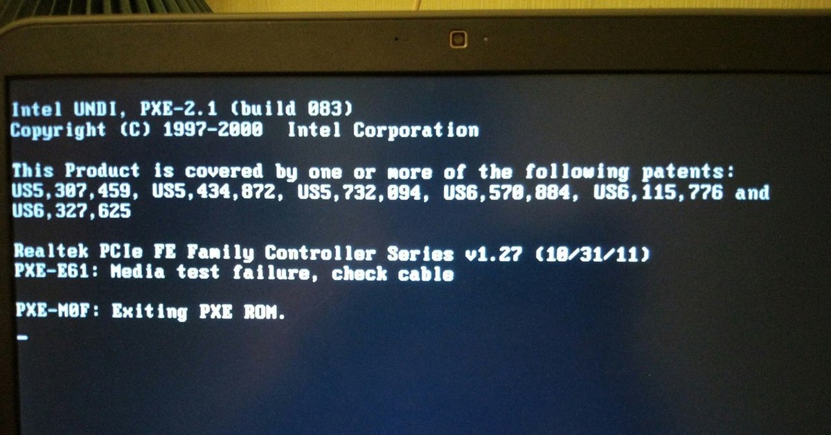Pxe rom на ноутбуке