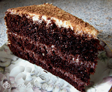 Бисквит шоколад на кипятке в мультиварке - Master recipes