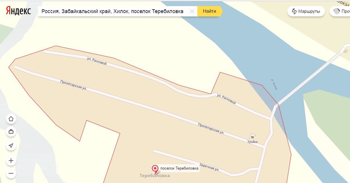 Карта хилок улицы
