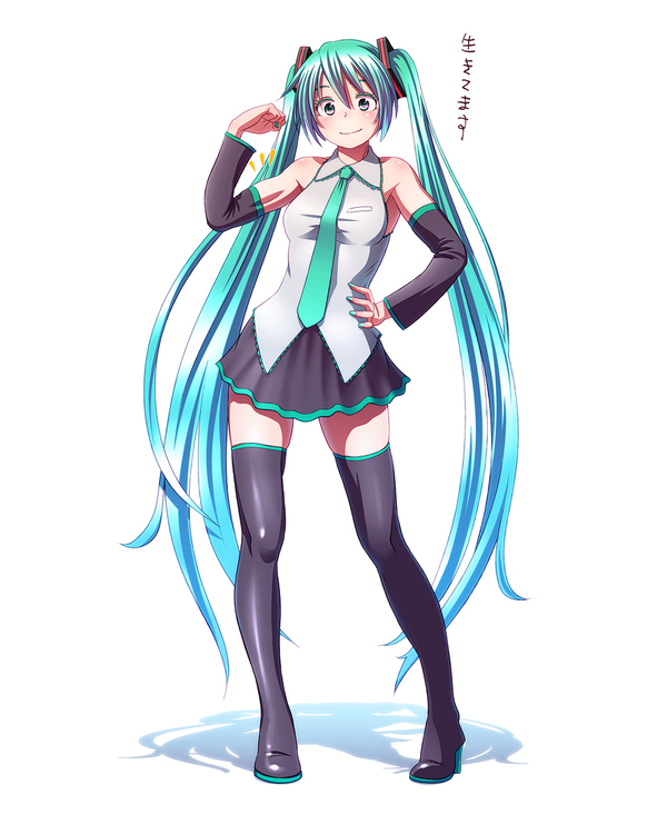 Hatsune Miku - Anime, Vocaloid, Hatsune Miku, Anime art, Wokada