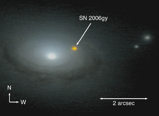 The glow of a supernova in the galaxy NGC 1260 - , , Space, Astronomy, Universe, Research, Telescope, Stars, Longpost, Star