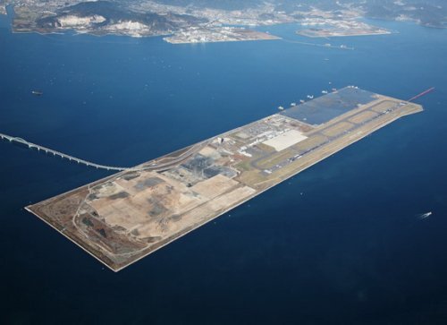 How Kitakyushu Airport was created - Google earth, The airport, Japan, GIF