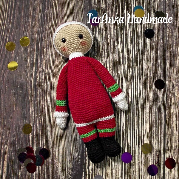 Little Spirit of Christmas)) - My, Amigurumi, Knitting, Crochet, Handmade, Doll, Lalilala