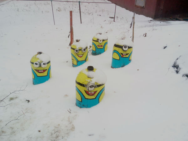 Serve me and you will have everything! - My, Minions, Cartoons, Crafts, Winter, Lipetsk