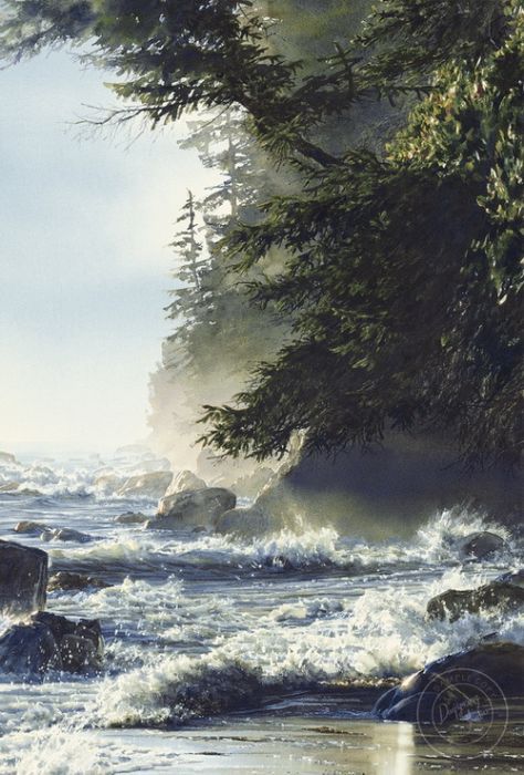 Amazing watercolor landscapes by Carol Evans - Artist, Art, Painting, Watercolor, Longpost