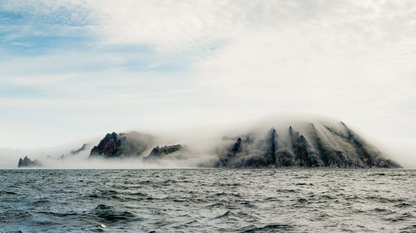 misty island - Photo, Island, Дальний Восток, Fog, Expedition