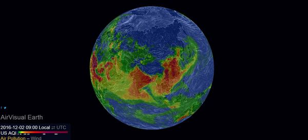 Сайт AirVisual создал онлайн-карту загрязнения воздуха на нашей планете. - Загрязнение, Загрязнение окружающей среды, Планета Земля